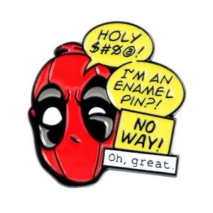 Deadpool Enamel Pin Funny Self Aware Third Wall Joke Marvel Superhero Fan Gift